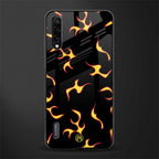 lil flames on black glass case for mi a3 redmi a3 image
