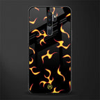 lil flames on black glass case for oppo a5 2020 image