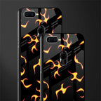 lil flames on black glass case for oppo a7 image-2