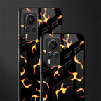 lil flames on black glass case for vivo x60 pro image-2
