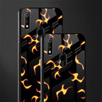 lil flames on black glass case for realme 3 pro image-2