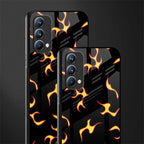 lil flames on black glass case for oppo f19 image-2