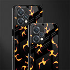 lil flames on black back phone cover | glass case for realme 9 pro 5g