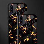 lil flames on black glass case for samsung galaxy a20s image-2