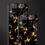 lil flames on black glass case for samsung galaxy s10 plus image-2