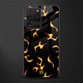 lil flames on black glass case for samsung galaxy s20 ultra image