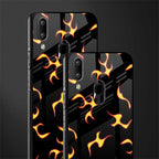 lil flames on black glass case for vivo y93 image-2