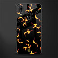 lil flames on black glass case for vivo y95 image