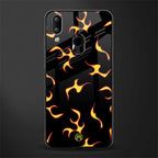 lil flames on black glass case for vivo y93 image