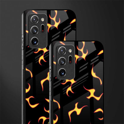 lil flames on black glass case for samsung galaxy note 20 ultra 5g image-2