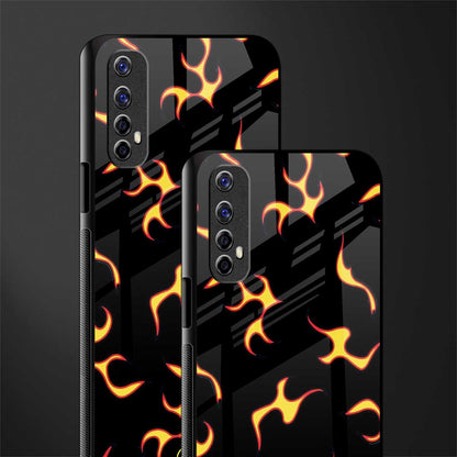 lil flames on black glass case for realme narzo 20 pro image-2