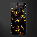 lil flames on black glass case for poco m2 image