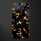 lil flames on black glass case for poco m2 image