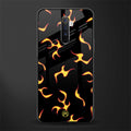 lil flames on black glass case for realme x2 pro image