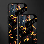 lil flames on black glass case for vivo v17 image-2
