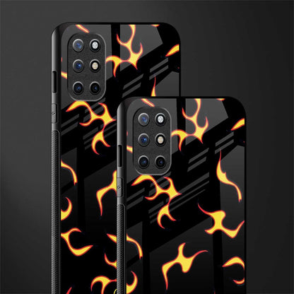 lil flames on black glass case for oneplus 8t image-2