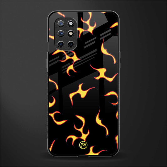 lil flames on black glass case for oneplus 8t image