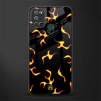 lil flames on black glass case for realme 7i image