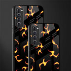 lil flames on black glass case for oppo reno 4 pro image-2