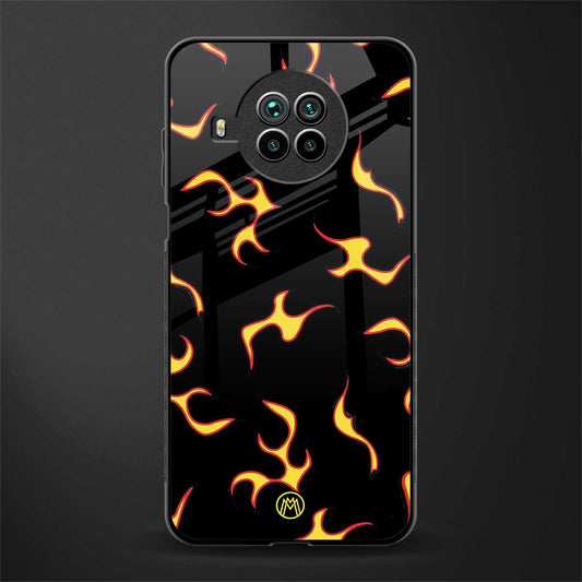 lil flames on black glass case for mi 10i image