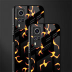 lil flames on black glass case for vivo y53s image-2