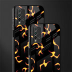 lil flames on black glass case for redmi 9 power image-2