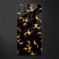 lil flames on black glass case for redmi 9 image