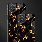 lil flames on black glass case for samsung galaxy a12 image-2