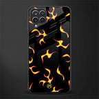 lil flames on black glass case for samsung galaxy a12 image