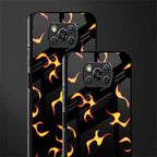 lil flames on black glass case for poco x3 pro image-2