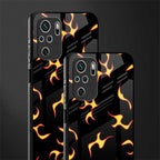 lil flames on black glass case for redmi note 10s image-2