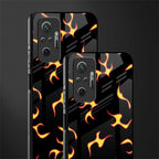 lil flames on black glass case for redmi note 10 pro image-2