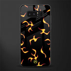 lil flames on black glass case for samsung galaxy note 8 image