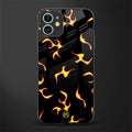 lil flames on black glass case for iphone 11 image