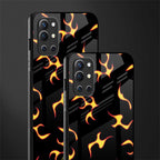 lil flames on black glass case for oneplus 9r image-2
