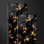 lil flames on black glass case for realme narzo 30 5g image-2