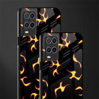 lil flames on black glass case for oppo a54 image-2