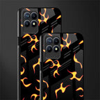lil flames on black glass case for realme 8i image-2