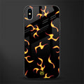 lil flames on black glass case for iphone xs max image