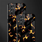 lil flames on black glass case for samsung galaxy m52 5g image-2