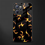 lil flames on black glass case for realme c35 image