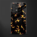 lil flames on black back phone cover | glass case for samsung galaxy a53 5g