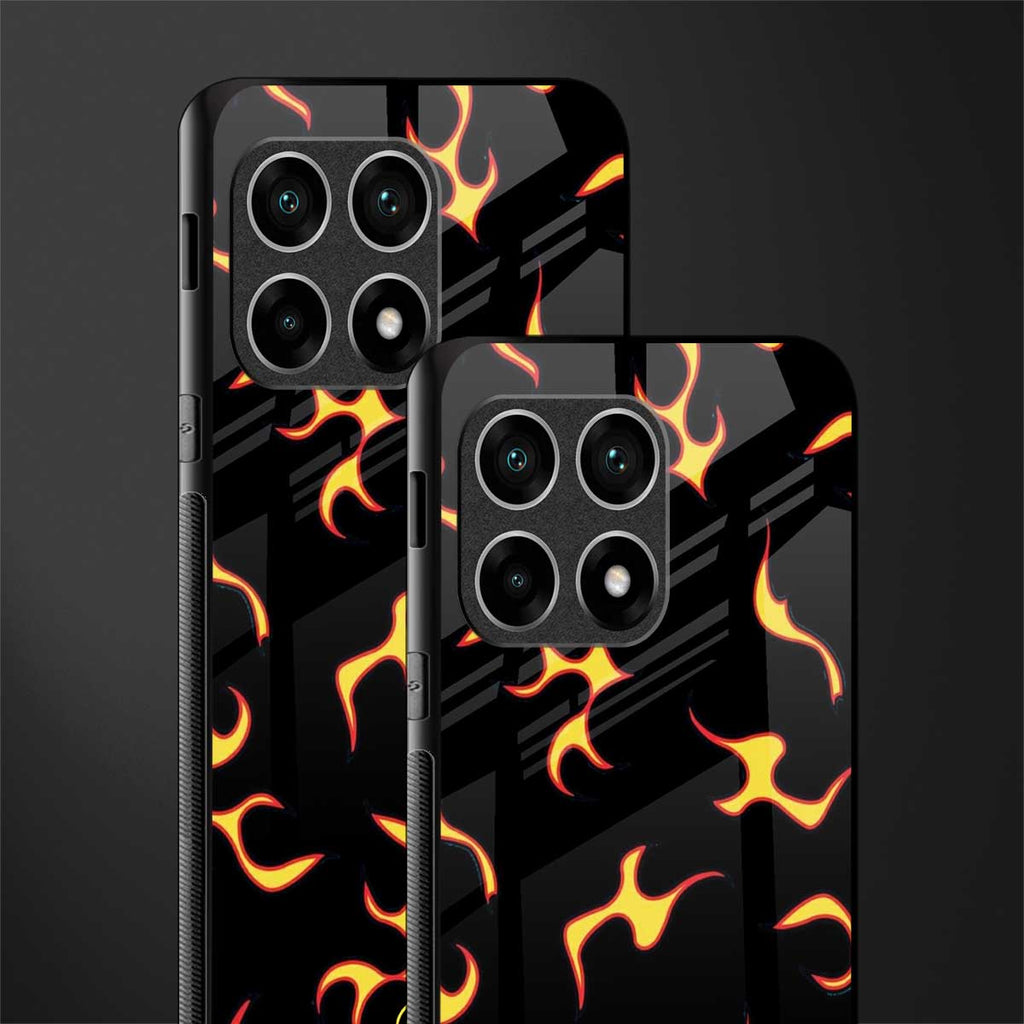 lil flames on black glass case for oneplus 10 pro 5g image-2