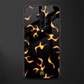 lil flames on black glass case for oneplus 7t pro image