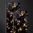 lil flames on black glass case for samsung galaxy note 10 lite image-2