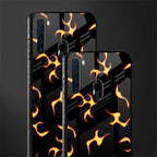 lil flames on black glass case for samsung a21 image-2