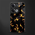 lil flames on black back phone cover | glass case for oppo reno 8 pro