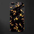 lil flames on black glass case for iphone 7 plus image
