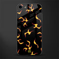 lil flames on black glass case for iphone 8 image