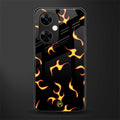 lil flames on black back phone cover | glass case for oneplus nord ce 3 lite